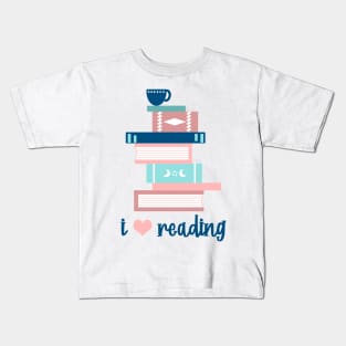 I Heart Reading Book Lover Kids T-Shirt